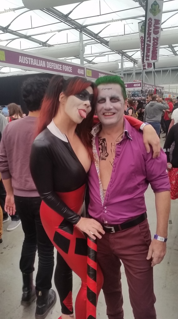 Apparently, this Harley Quinn and Joker didn't even know each other: but that didn't stop her licking his face. Very Harley Quinn.